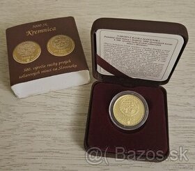Zlata zberatelska minca 5000sk Kremnicky Toliar 1999