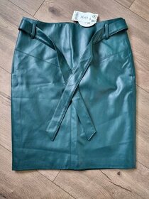 nová smaragdovozelená koženková sukňa Orsay veľ. 40 - 1