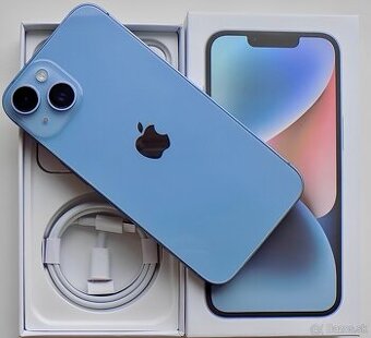iPhone 14 Blue BATERIE 100% TOP