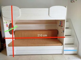 Detská poschodová posteľ