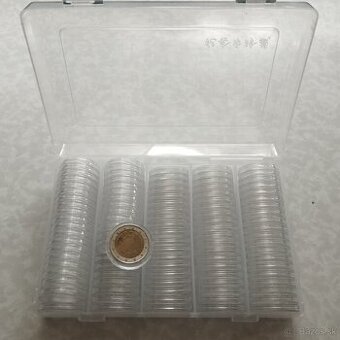 Predám box na 2€ mince s kapsľami