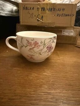 Porcelánove šálky + podtácky 6ks sada