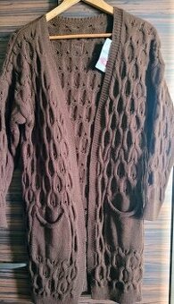 Kardigan, sveter, novy s visackou, vel. uni - 1