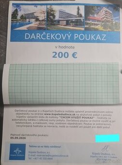 Poukaz Kúpele Dudince