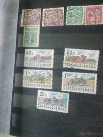 Poštové známky...na fotke nie úplný zoznam známok - 1