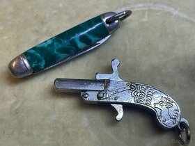 Starý mini pistol -nôž Berloque