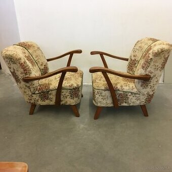 Vintage Retro kreslo HALABALA Art Deco 2ks na renovaciu