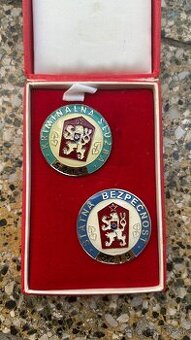 Odznaky Štátna bezpečnosť a Kriminálna služba (ZNB)