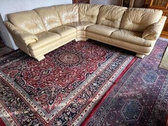 Rohová kožená sedací souprava, 3245