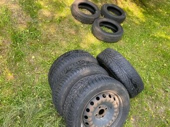 Komplet 4x zimne gumy na diskoch 100 EUR v top stave