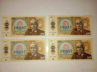 BANKOVKY 10 KČS 1986, VŠECHNY VYDANÉ SÉRIE