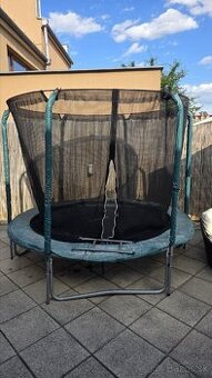 Trampolína DUVLAN SkyJump 244 cm + vnútorná sieť + schodíky