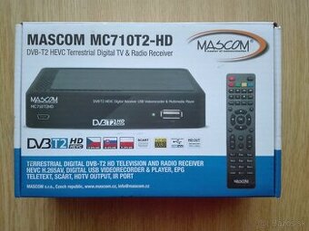 NOVÝ MASCOM MC710T2-HD Terestrial digital TV rádio prijímač