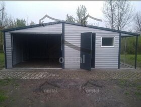 Garaz 6,5 x 5 m, sedlová strecha EXTRALINE - 1