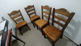 Masívne dubové stoličky repasované - 1