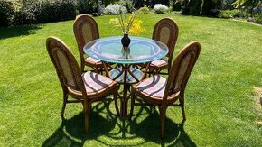Ratanové sedenie - ratanový stôl a stoličky