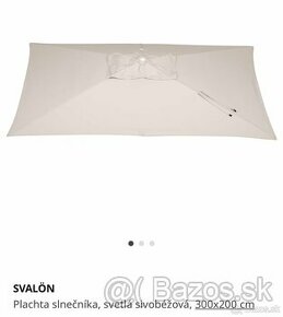 Nova plachta na slnecnik z Ikea Svalön 300x200cm