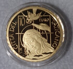 Zlaté mince.10€ Vatikán 2022 Proof.