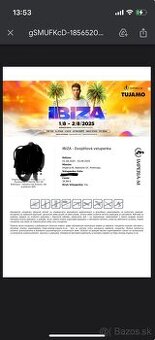 Predám VIP lístok na Ibiza 2025