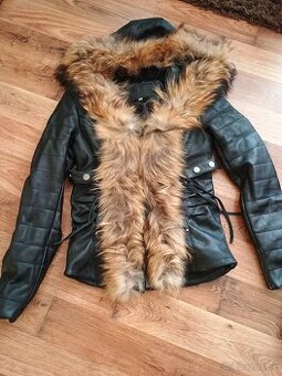 Kožená dámska bunda