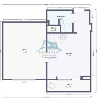 Jedno izbový byt s balkónom a v Šahách