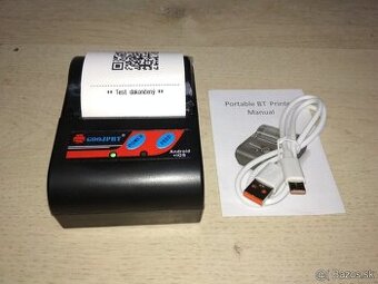 Prenosná termotlačiareň na bločky