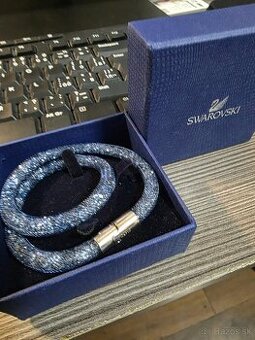 Swarovski Stardust double bracelet modrý