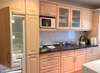 Buková kuchyňská linka z masivu se spotřebiči,6248