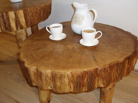 stolík, drevo, masív - 1
