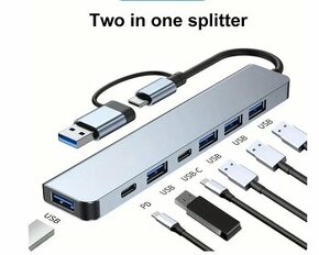 USB-A/USB-C HUB 7 in 1