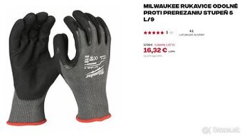 Milwaukee pracovné rukavice - stupeň 5 proti prerezaniu