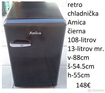 predám čiernu retro chladničku