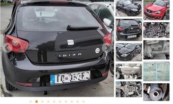 SEAT IBIZA 6j 1.6 2010 predám DVERE, NÁRAZNÍK, PREVODOVKA