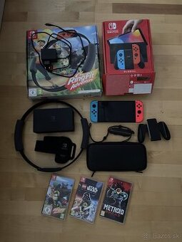 Nintendo Switch OLED – ako nové, komplet príslušenstvo + hry