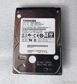 2.5" 750GB HDD Toshiba