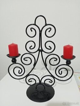 2 ramenny kovový svietnik, vyše 40 rokov starý