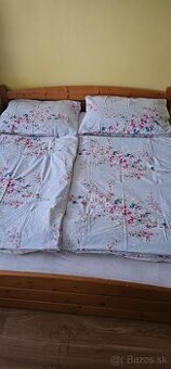 Modré bavlnené obliečky na dvojposteľ