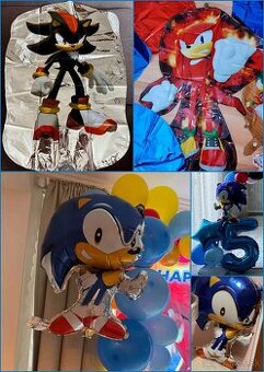 Nové veľké fóliové balóny Ježko Sonic/ Knuckles/ Shadow - AŽ