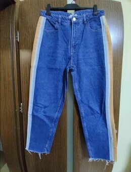 Trendy Bershka rifle s vysokym pasom a 3/4 rifle ak nove L/4