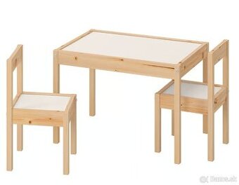 Detsky stol + 2 stolicky IKEA