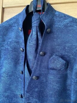 Pôvodná cena 750€-Wilvorst, svadobný modrý barokový oblek -