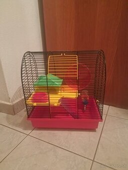 Predám klietku pre škrečka s výbavou