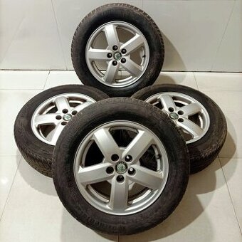Alu disky ŠKODA - R15 5x100 - letné Continental 195/65R15