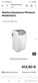 Klimatizácia prenosná Whirpool