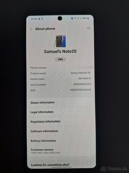 Samsung Galaxy Note20 5G (SM-N981N) Kórejska verzia