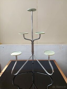 BRUSEL RETRO STARÝ STOJAN NA KVETINY CHROMOVANÝ