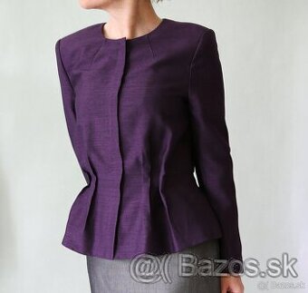 Nové peplum sako z imitácie hodvábu H&M veľ. 38