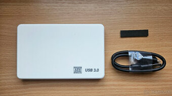 Externý BOX USB3.0 na 2.5'' SATA HDD/SSD - biely