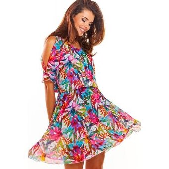 dámske letné šaty s kvetmi , v. 36, NOVÉ