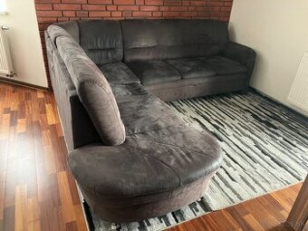 Predám rozkladaciu rohovú sedaciu súpravu ľavú, antracit